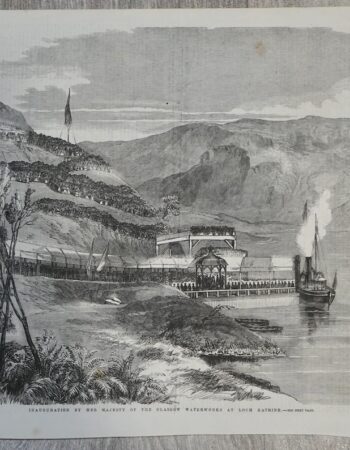 Vintage Print, Inauguration of the Glasgow Waterworks..., 1859