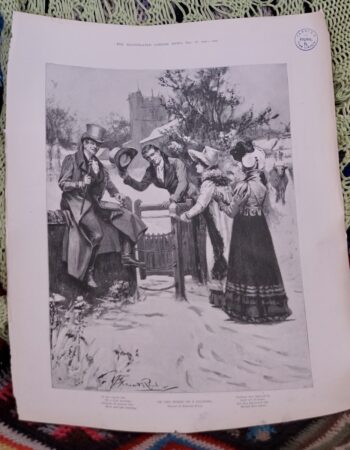 Vintage Print, On the Horns of a dilemma, 1901