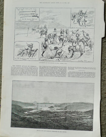 Antique Print, Amusements... Donkey Polo, 1881