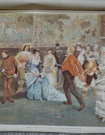 Antique Print, Fancy Ball in the Palazzo Violini, 1882