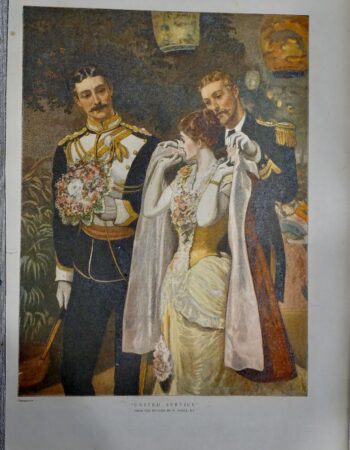Vintage Print, united Service, 1885