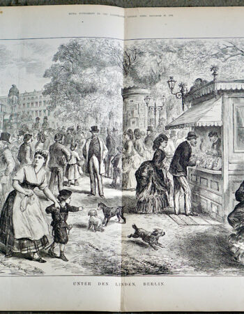 Antique Print, Unter Den Linden Berlin, 1873