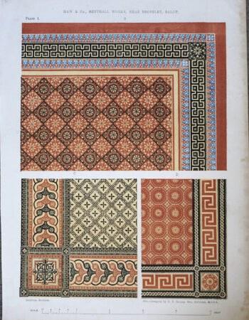 Antique Print, Maw & Co, Benthall Works, 1854