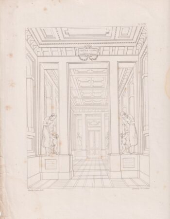 Antique Engraving Print, etched by J.H. Le Keux, 1870