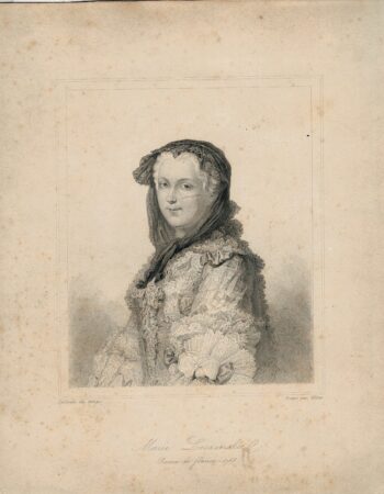 Antique Engraving Print, Marie Leczinska, 1768