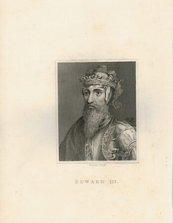 Antique Engraving Print, Edward III, 1820 ca.
