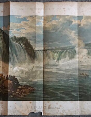 Rare Antique Large Print, The falls of Niagara, 1860