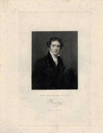 Antique Engraving Print, Michael Faraday, Fisher, Son & Co., London, 1844