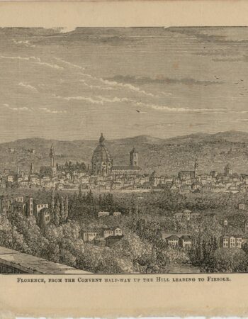 Antique Print, Florence, Evesham, Exmouth, Exeter, 1870