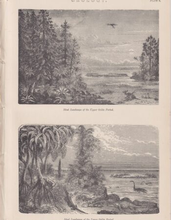 Antique Print, Ideal Landscape, 1890