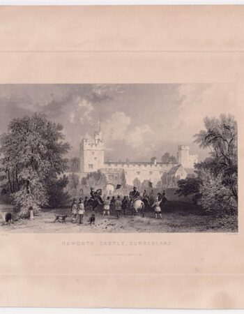 Antique Engraving Print, Naworth Castle, Cumberland, 1844