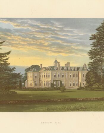 Antique Print, Hanbury Hall, 1893