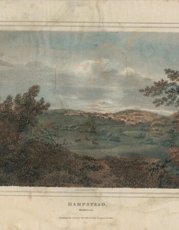 Rare Antique Engraving Print, Hampstead, Middlesex, 1818