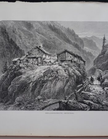 Antique Print, Heiligenkreutz Oetzthal, 1870