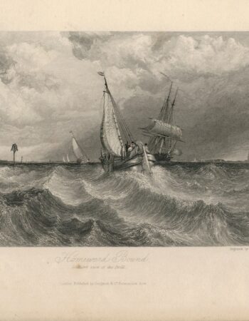 Antique Engraving Print, Homeward  Bound, 1836