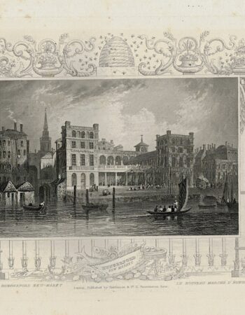 Antique Engraving Print, Hungerford New-Market, 1830