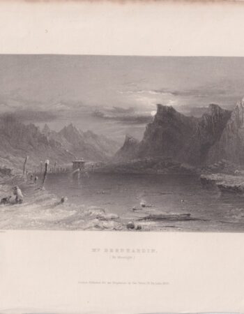 Antique Engraving Print, Mt. Bernardin, 1835