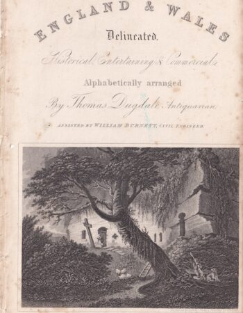 Antique Engraving Print, Warkworth Hermitage, 1840 ca.