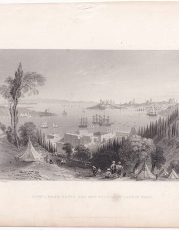 Antique Print, Beshik-Tash, 1838