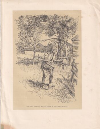 Vintage Print, His First Thought was it Throw..., 1880 ca.