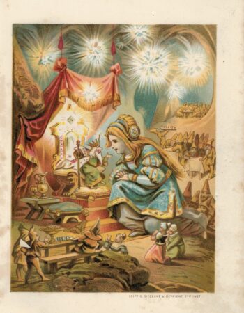 Vintage Print,  illustration for a fairy tale, 1909