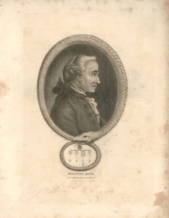 Rare Antique Engraving Print, Immanuel Kant, 1812
