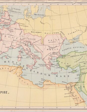 Antique Map The Roman Empire, A.D. 117, 1880 ca.