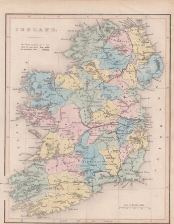Antique print, Ireland, 1860 ca.