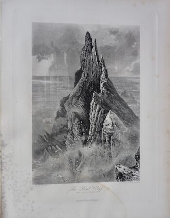 Antique Engraving Print, The Bent Cliff, 1881