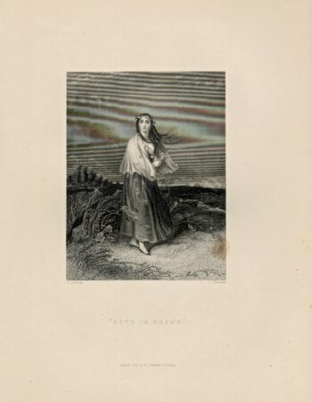 Antique Engraving Print, Kate is Craz'd, 1845