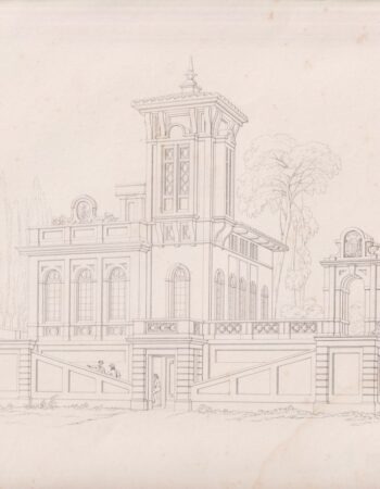 Antique Engraving Print, etched by J.H. Le Keux, 1870 ca.