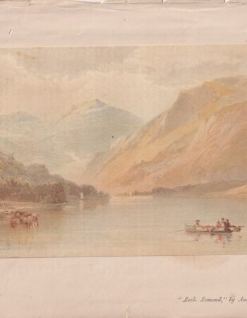 Antique Print, Loch Lomond, by Aaron Penley, 1890