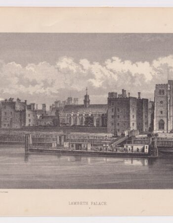 Antique Print, Lambeth Palace, 1878