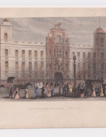 Antique Engraving Print, Northumberland House, 1850 ca.