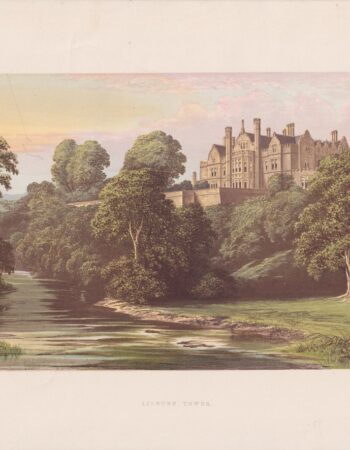 Antique print, Lilburn Tower, 1885