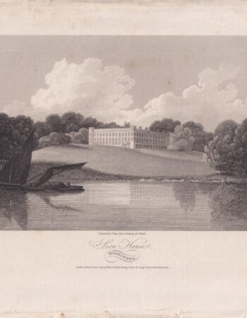 Antique Engraving Print, Lion House, Middlesex, 1805