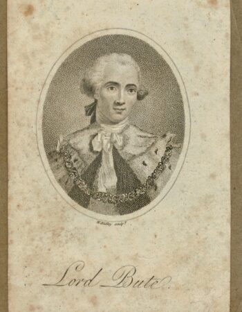 Antique Engraving Print, Lord Bute, 1820 ca.