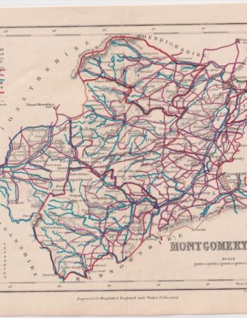 Antique Map, Montgomeryshire, 1840