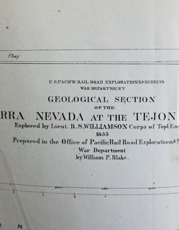 Geological Section of the Sierra Nevada at the Tejon Pass, 1853