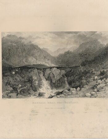 Antique Engraving Print, Mardale Head, Westmorland, 1834