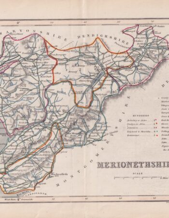 Antique Map, Merionethshire, 1840