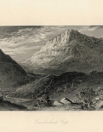 Antique Engraving Print, Cumberland Gap, 1872