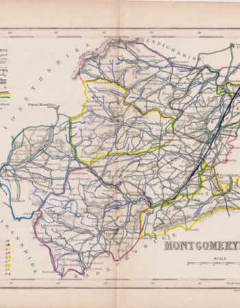 Antique Map, Montgomeryshire, 1840