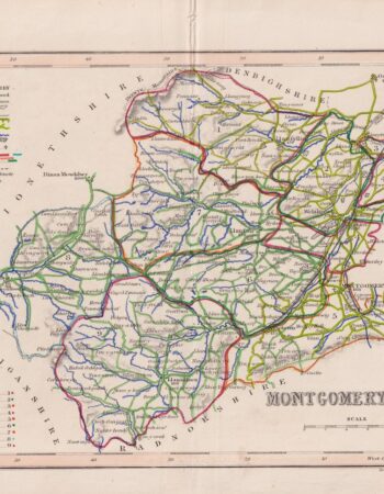 Antique Map, Montgomeryshire, 1840