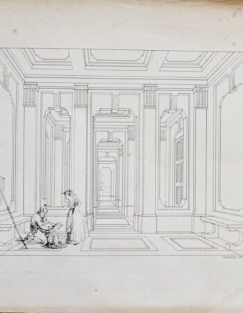 Antique Engraving Print, printed by C. Hullmandel, 1870 ca.