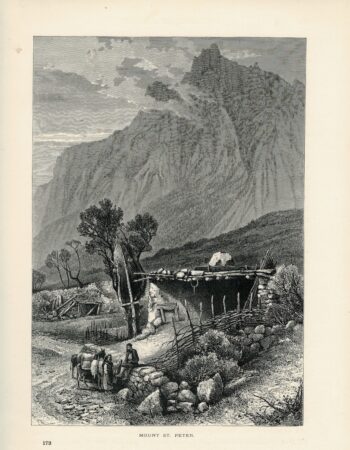 Antique Print, Mount St. Peter, 1873