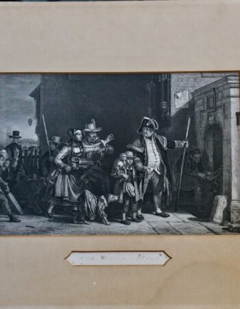 Antique Engraving Print, The Parish Beadle, 1870