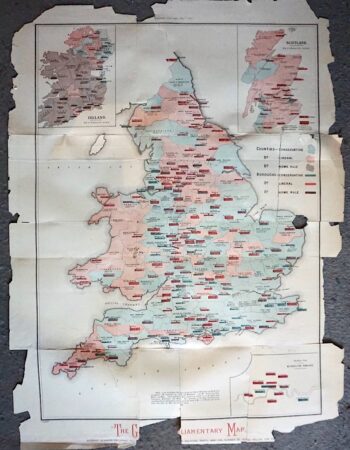 Rare Antique Parliamentary Map, 1880
