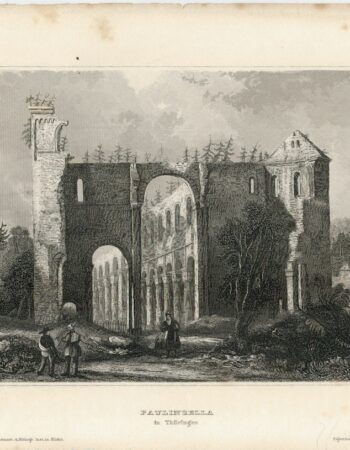 Antique Engraving Print, Paulinzella, 1836