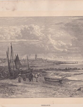 Antique Print, Penzance, 1880